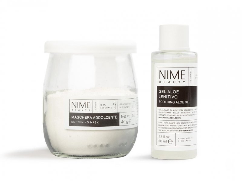 NIME BeautyMaschera Viso Fai da Te Addolcente + Gel Aloe Lenitivo