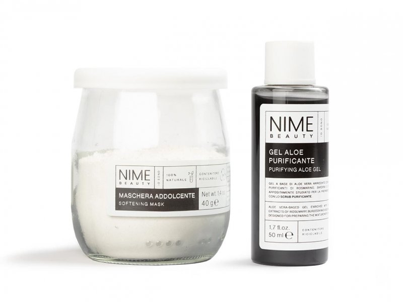 NIME BeautyMaschera Viso Fai da Te Addolcente + Gel Aloe Purificante