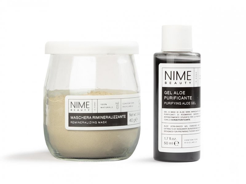 NIME BeautyMaschera Viso Fai da Te Rimineralizzante + Gel Aloe Purificante