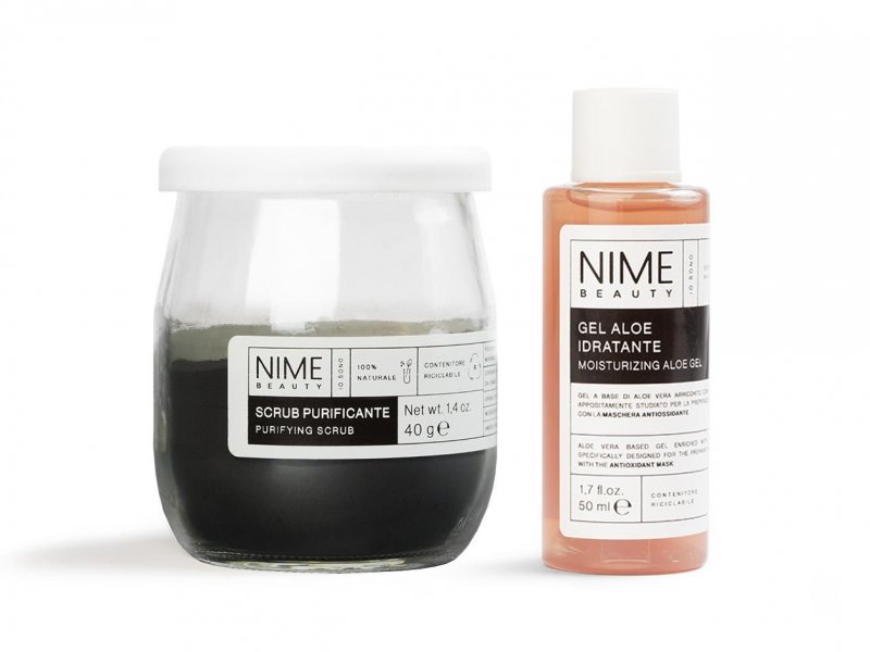 NIME BeautyScrub Viso Fai da Te Purificante + Gel Aloe Idratante