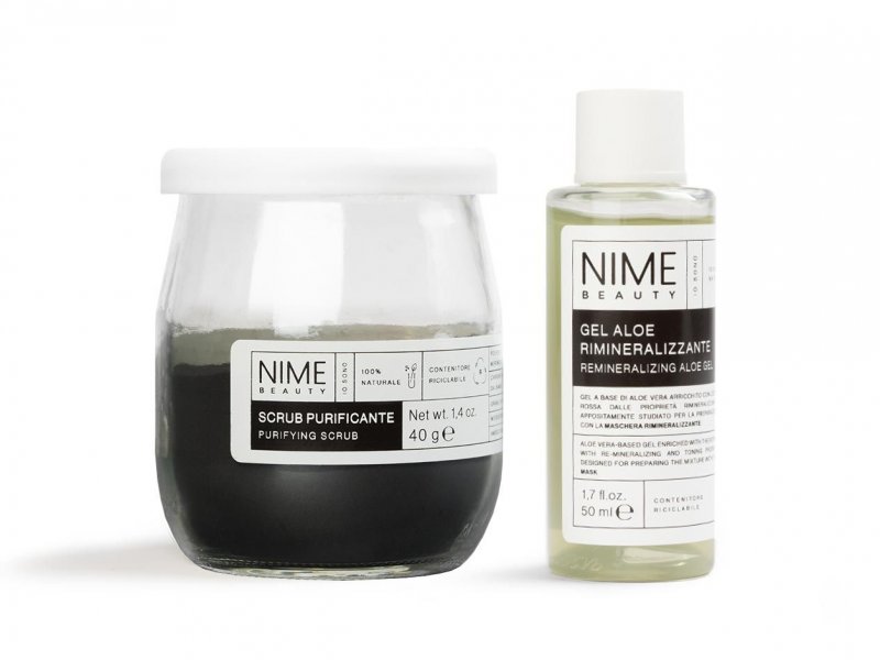 NIME BeautyScrub Viso Fai da Te Purificante + Gel Aloe Rimineralizzante